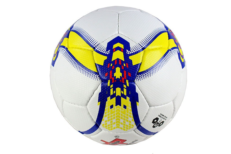 Perrini Match Soccer Ball Tacno Material Training Football Yellow Blue Size 5