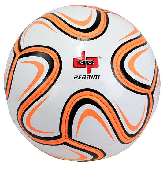 Perrini Match Ball Soccer Neon Orange & Black Football Training Official Size 5