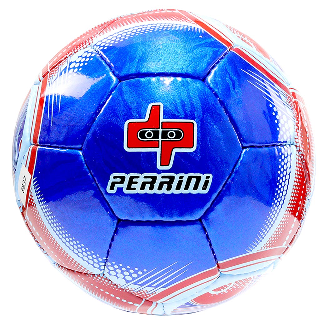 Perrini Match Ball Soccer Blue With Red White Trim Football Training Size 5