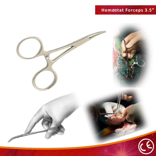 3.5" Straight Hemostat Forcep Surgical Stainless Steel Locking Clamp Tool