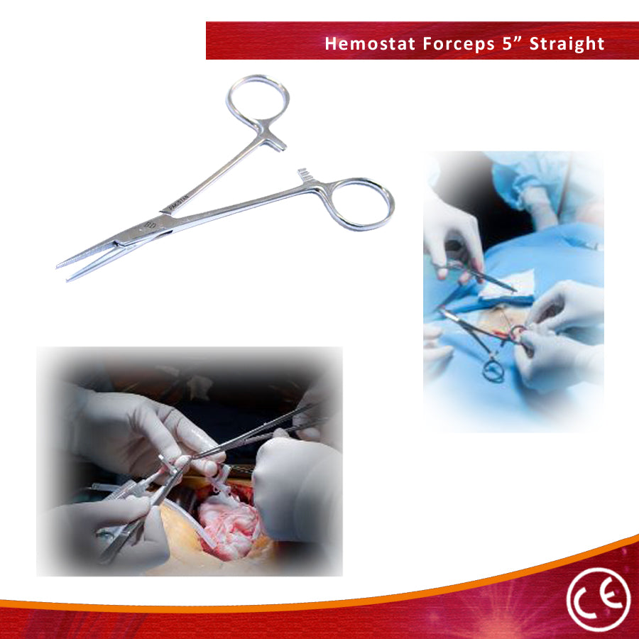 5" Straight Mosquito Hemostat Locking Forceps  Surgical & Fishing Tool