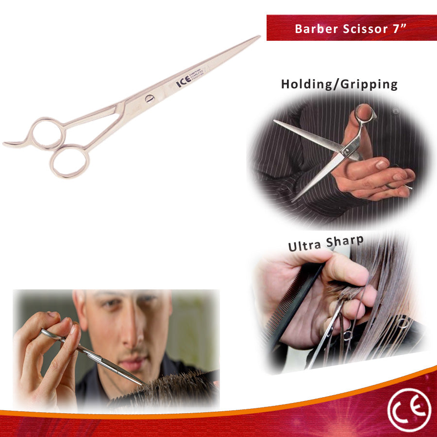7.5" Barber Hair Cutting Scissor  Long Stainless Steel Salon Shear Tool
