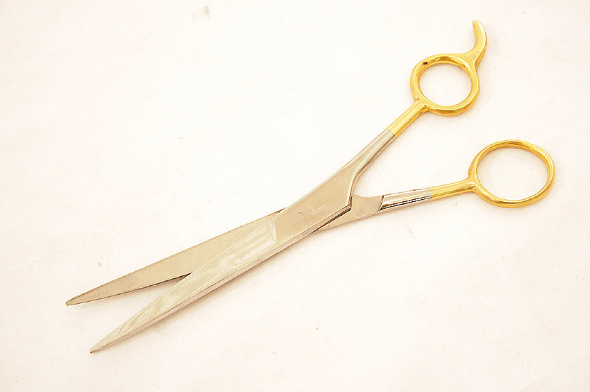 7.5" Gold Handle Barber Hair Cutting Scissor  Premium Salon Shear Tool