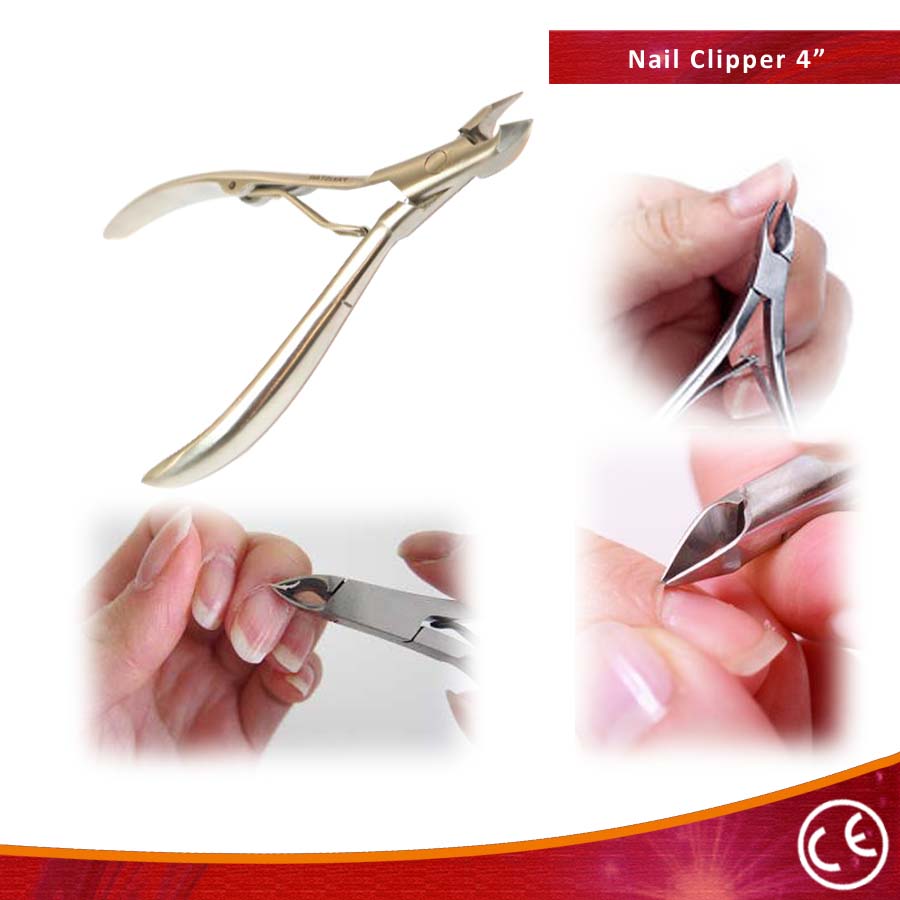 4" Cuticle Clipper  Stainless Steel Nail Cutter for Manicure & Pedicure