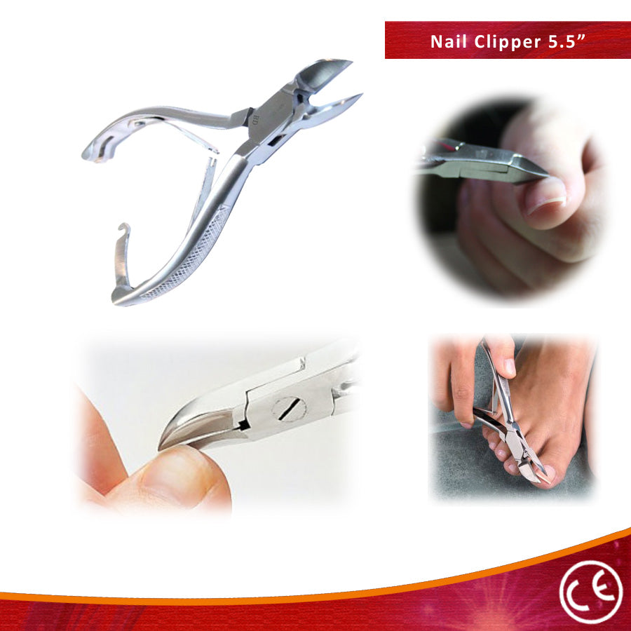 5.5" Stainless Steel Toenail Cutter With Lock  Pedicure Nail Nipper
