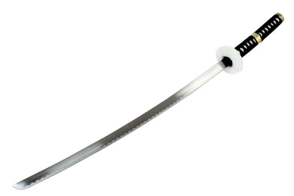 41" Black & White Collectible Katana Samurai Sword with Cross Design Japanese