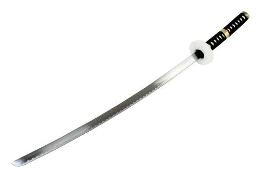 41" Black & White Collectible Katana Samurai Sword with Cross Design Japanese