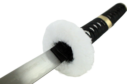 41" Black & White Collectible Katana Samurai Sword with Cross Design Japanese