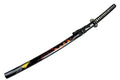 40.5" Black Collectible Katana Samurai Sword with Red Flower Design Japanese