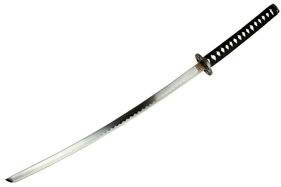 40.5" Black Collectible Katana Samurai Sword with Red Flower Design Japanese