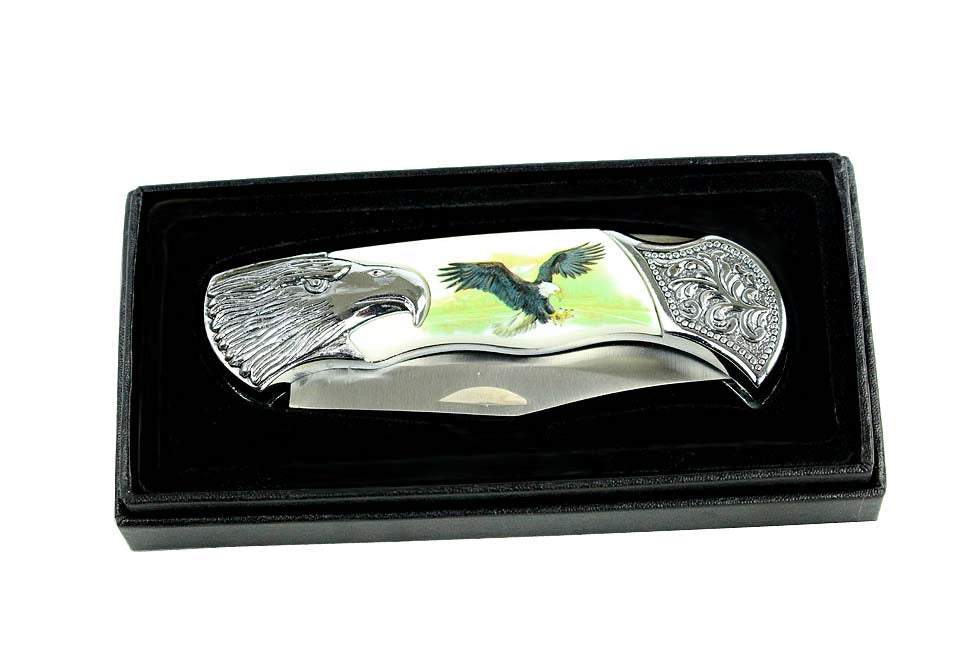 7.25" Tactical Survival Folding Knife Pocket Camping Hunting Outdoor Knives Eagle