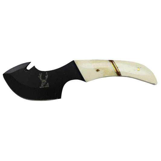 8.5" Skinner Stainless Steel Hunting Knife with Leather Sheath