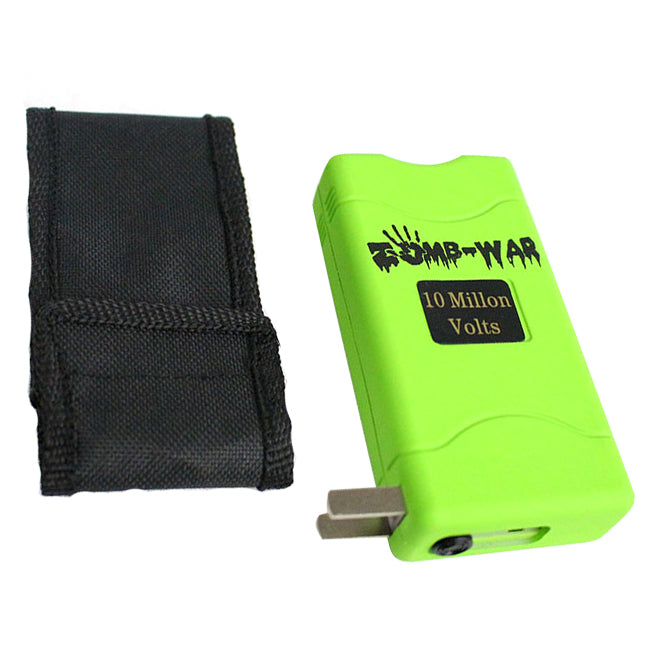 Police 5Million Volt Rechargeable Stun Gun Self-Defense LED Flashlight with Case