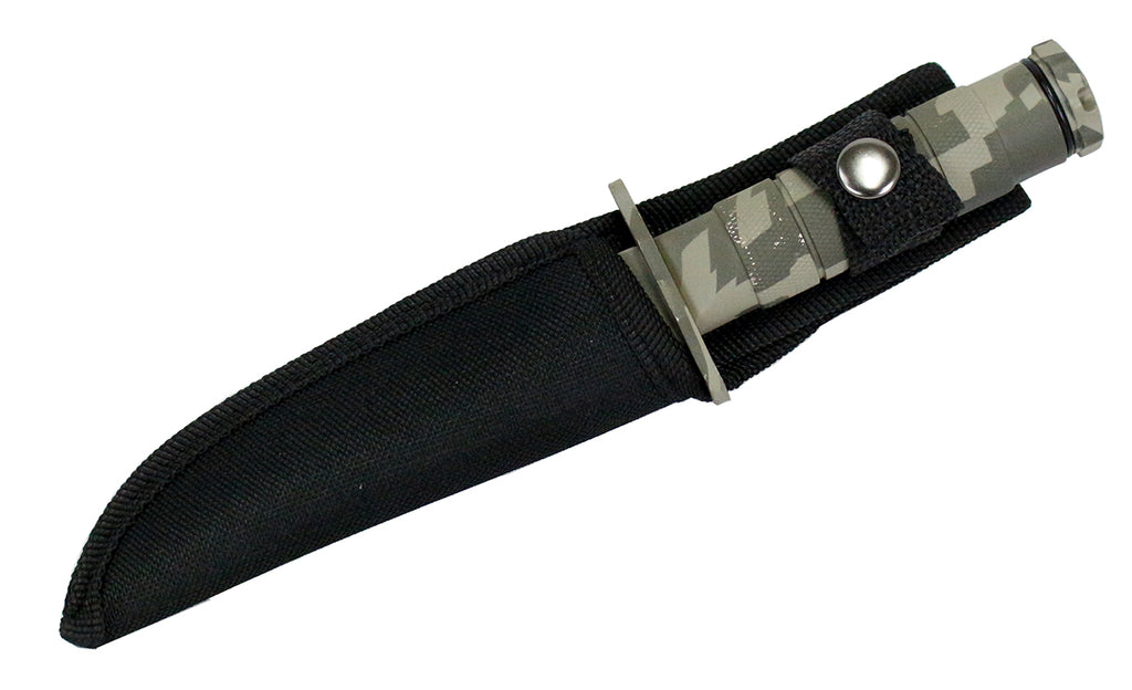 8.5" Fixed Blade Hunting Survival Knives with Fire Kit & Sheath Stainless Camo Knife