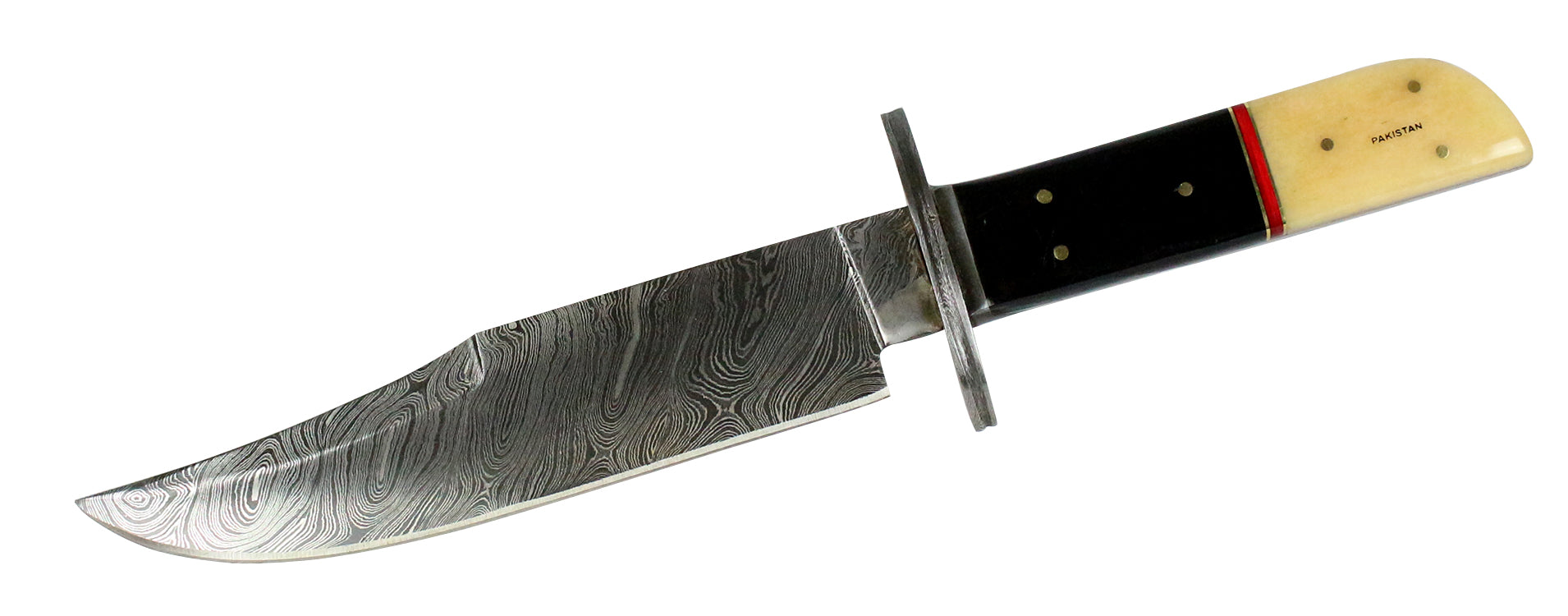 TheBoneEdge 12.5" Damascus Steel Stag Horn Handle Hunting Knife Hand Made