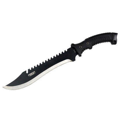 16" Fixed Blade Hunting Knife Straight Camping Outdoor Knives Tactical Black /Sheath