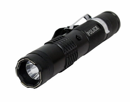 6" Defender 10 Million Black Stun Gun  With Flashlight