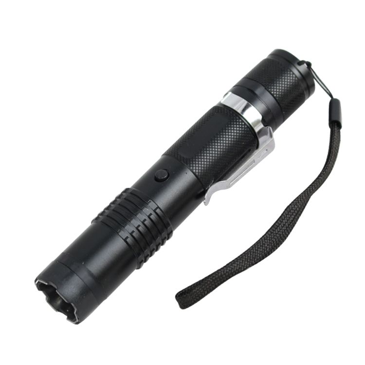6" Defender 10 Million Black Stun Gun  With Flashlight
