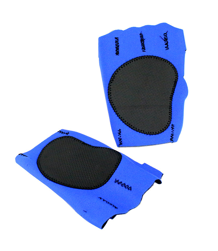 Perrini Blue Finger less Sport Gloves with  Wrist Strap Closer