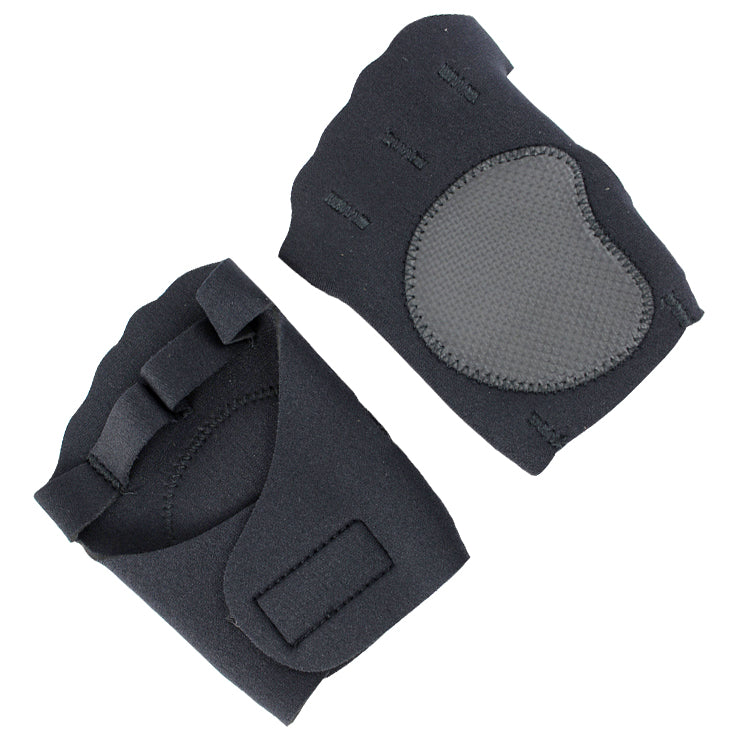 Perrini Black Fingerless Sport Gloves with  Wrist Strap Closer