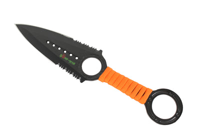 Zomb War 6 Pc Throwing Knife set Black Color With sheath and Orange Cord