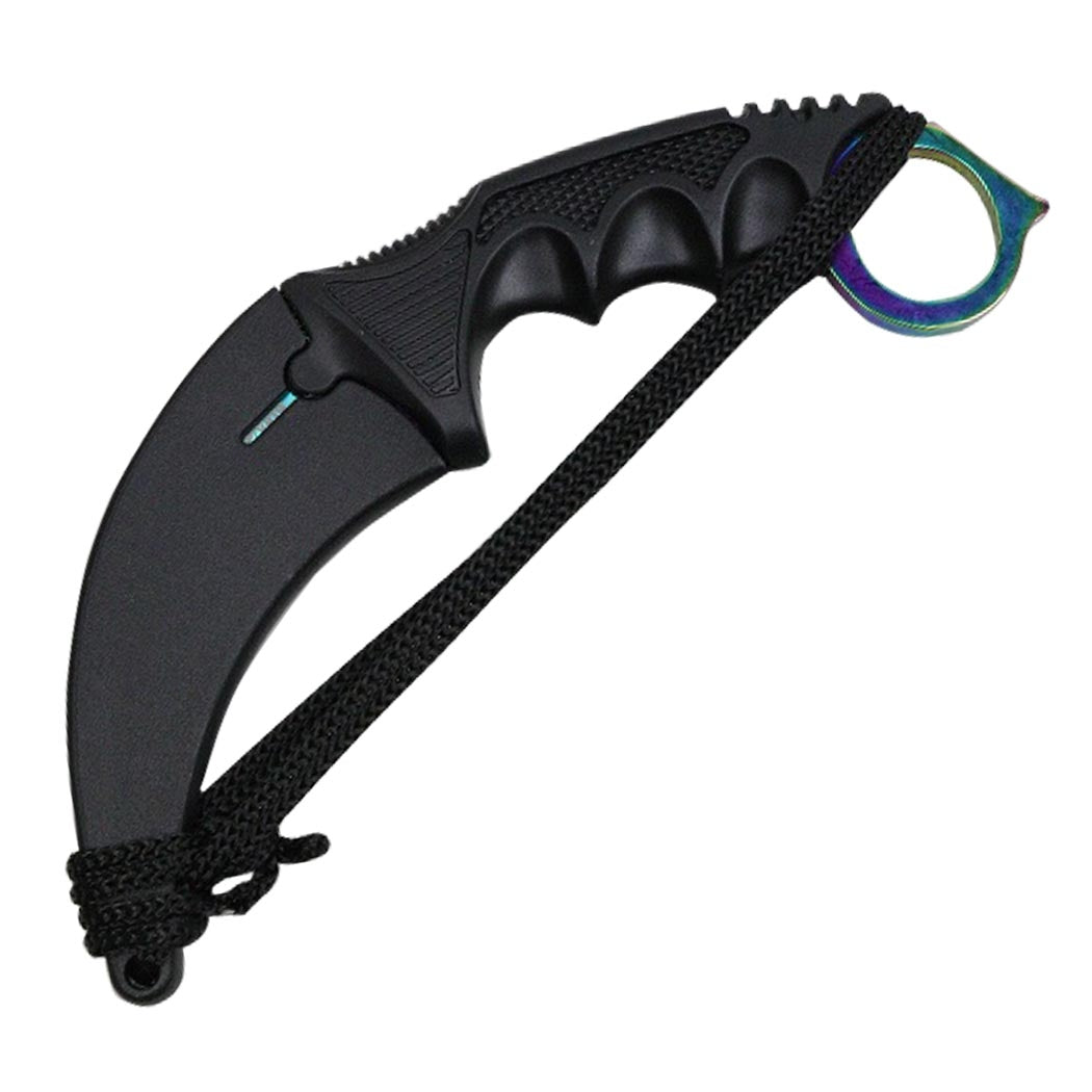 7.5" CSGO Tactical Karambit Combat Knife Fixed Blade Hawkbill Neck Doppler NEW