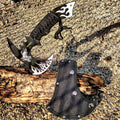11" Hunt-Down Dragon Fire Axe Outdoor Hunting Camping Survival Steel Hatchet