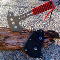 Defender-Xtreme 10.5" Hunting Survival Tactical Axe - Gray & Red & Black Handle