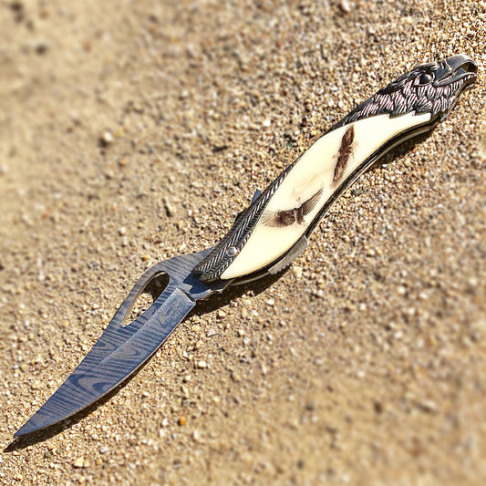 8.5" Folding Knives Portable Tactical Hunting Knife Outdoor Camping Survival Eagle