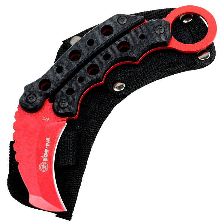 6" TACTICAL FULL TANG COMBAT KARAMBIT KNIFE Survival Hunting Fixed Blade New
