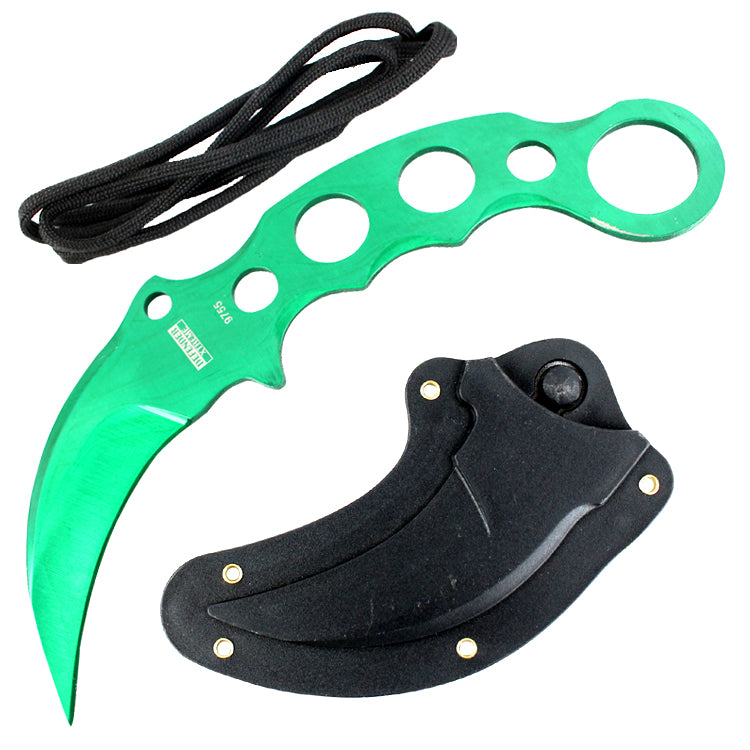 TACTICAL COMBAT KARAMBIT NECK KNIFE Survival Hunting BOWIE Fixed Blade New