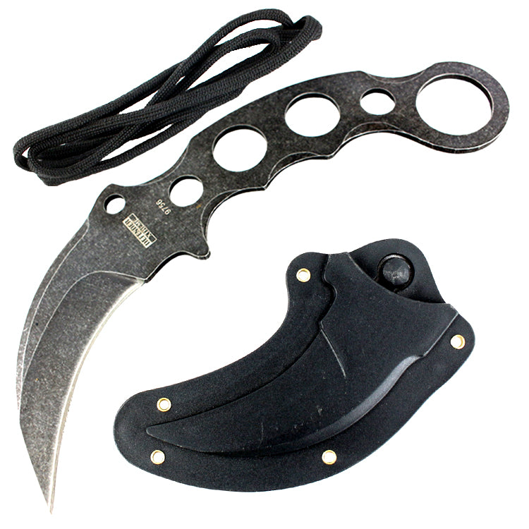TACTICAL COMBAT KARAMBIT NECK KNIFE Survival Hunting BOWIE Fixed Blade New