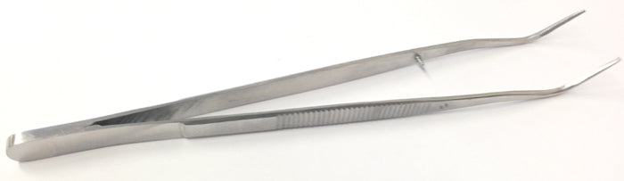 6" Stainless Steel Curved Fine Tip Tweezers Dental & Precision Tool