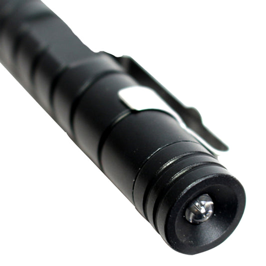 Defender Black 6" LED Tactical Jet Black Twistable Mini Flashlight Aluminum Pen