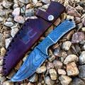 TheBoneEdge High Quality 7" Full Tang Damascus Blade Hunting Survival Knife