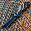 Defender 8.5" Star & Stripes Handle Spring Assisted Knife w/ Seatbelt Cutter