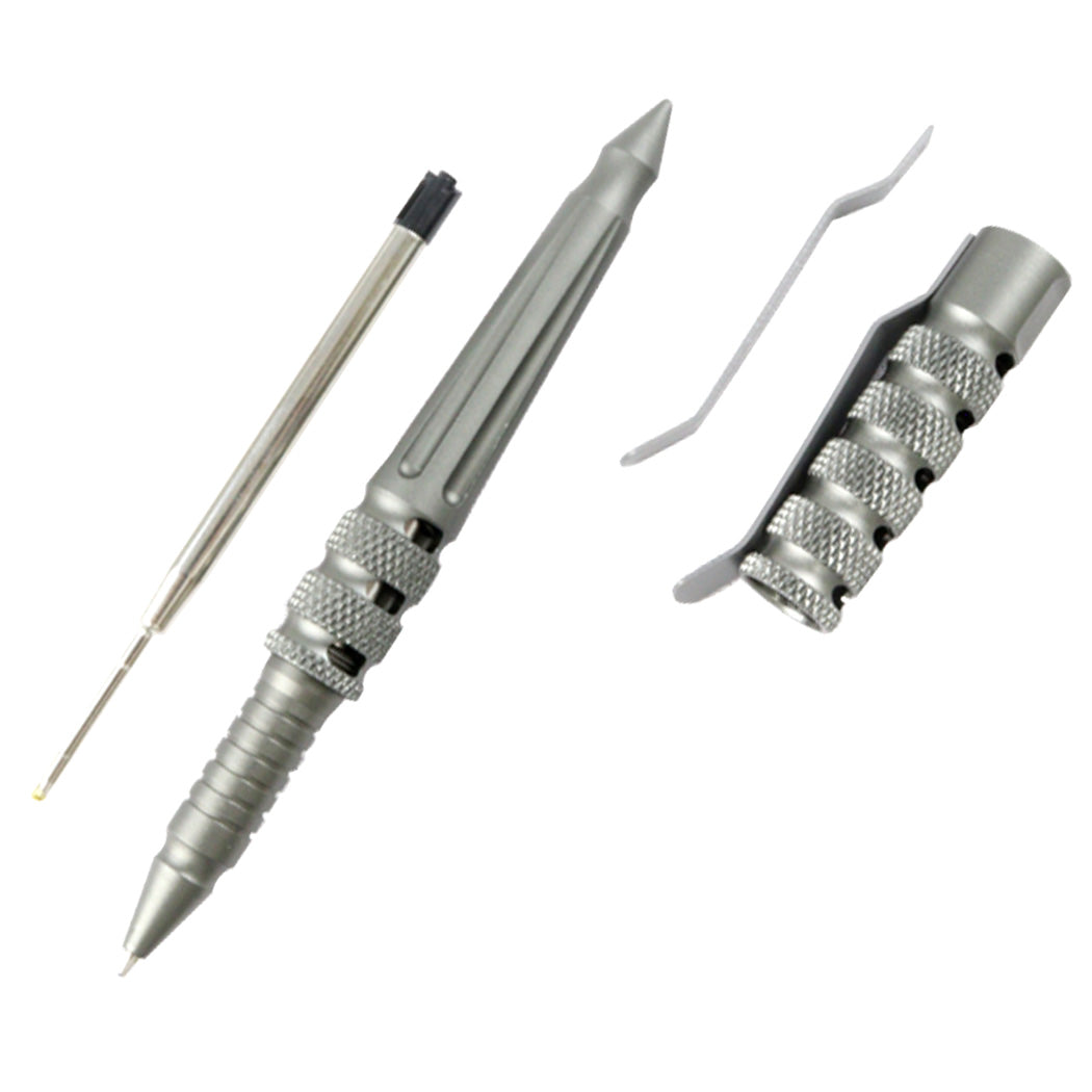 Hunt-Down New Powerful 6" Grey Survival Tactical Pen For Self Defence