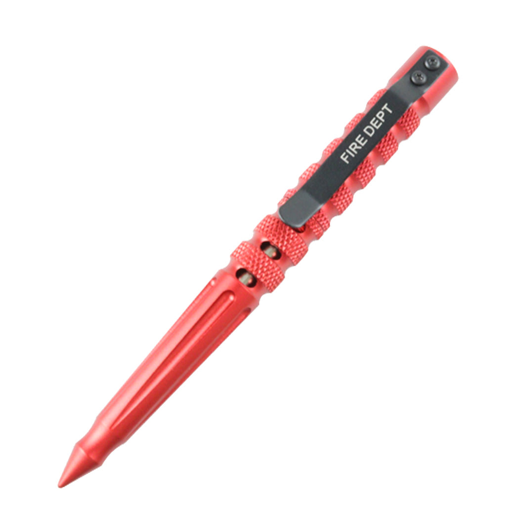 Hunt-Down New Powerful 6" Red Fire Dept. Survival Tactical Pen For Self Defence