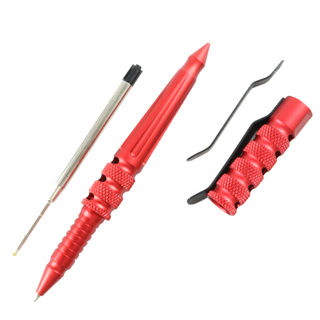 Hunt-Down New Powerful 6" Red Fire Dept. Survival Tactical Pen For Self Defence