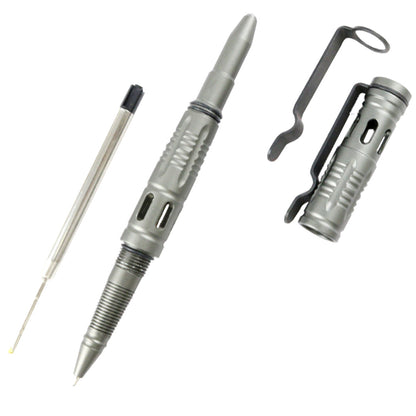 Hunt-Down New Powerful 6" Grey Tactical Pen For Self Defence with Glass Breaker
