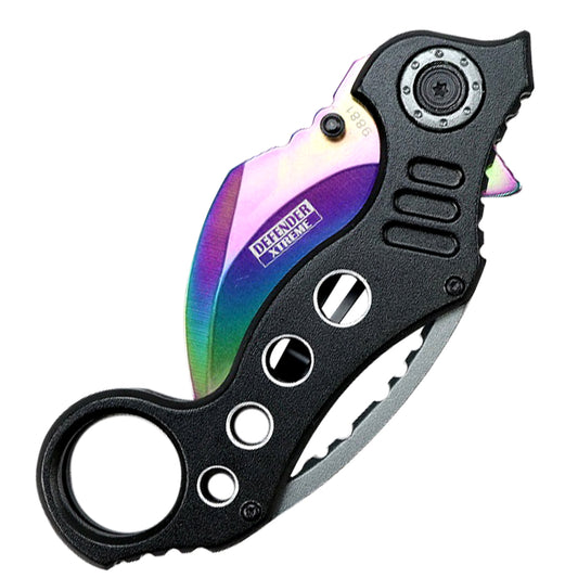 Tactical Spring Assisted Open Karambit Pocket Knife Folding Claw Combat EDC