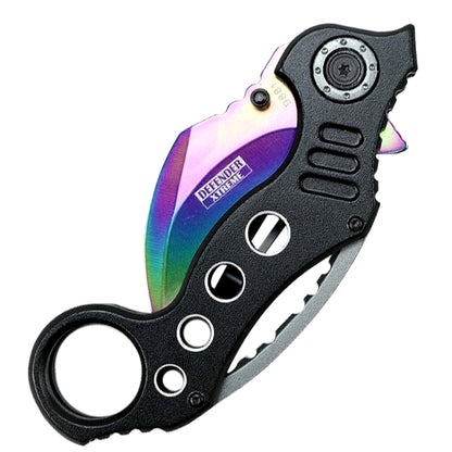 Tactical Spring Assisted Open Karambit Pocket Knife Folding Claw Combat EDC