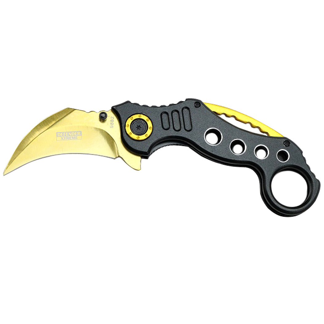 Tactical Spring Assisted Open Karambit Pocket Knife Folding Claw Combat EDC