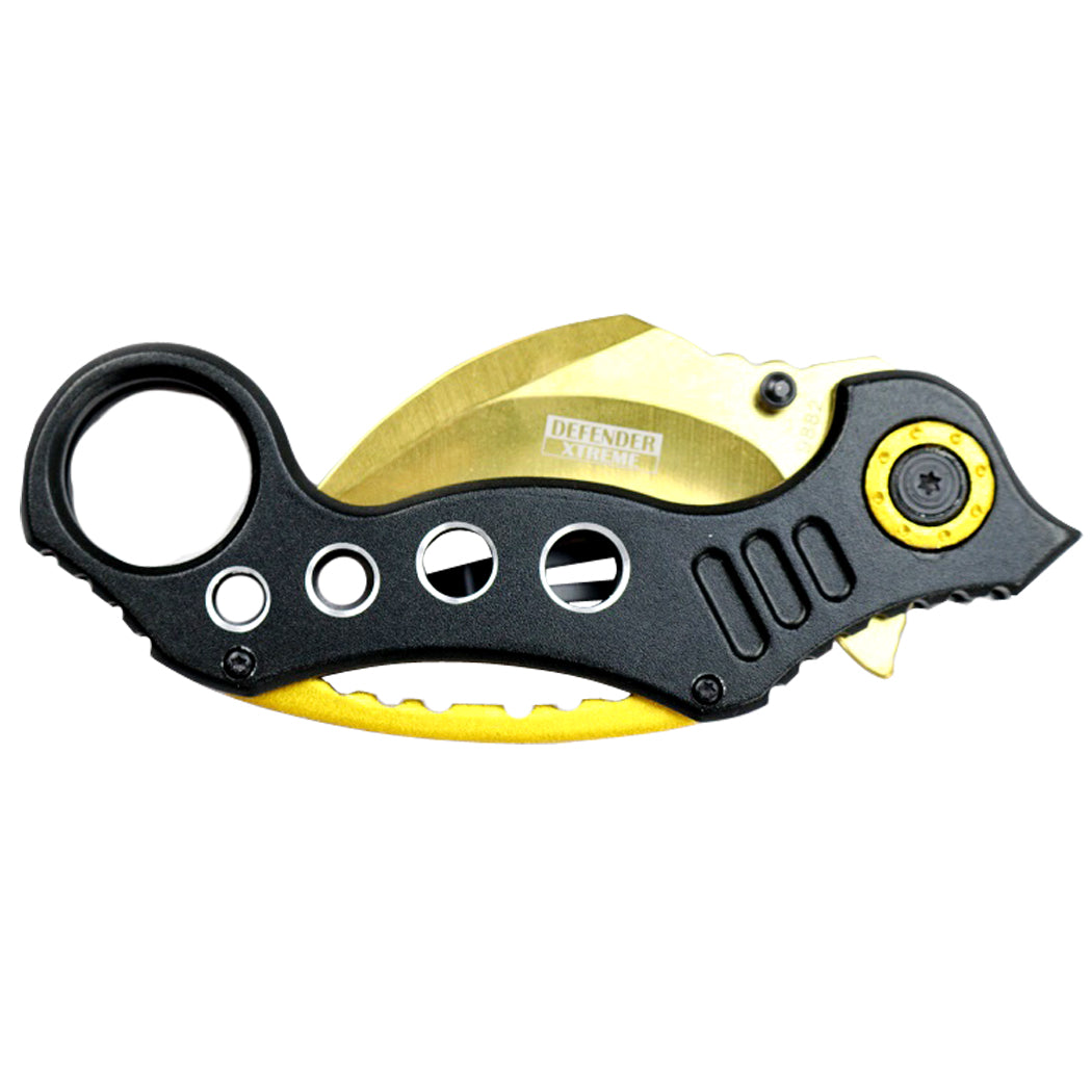 Tactical Spring Assisted Open Karambit Pocket Knife Folding Claw Combat EDC