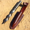 TheBoneEdge 10" Hand Forged Damascus Full Tang Kris Blade Hunting Knife