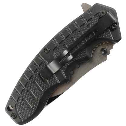 Hunt-Down 8.5" Red & Black Folding Spring Assisted Knife Stainless 3CR13 Steel
