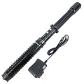 Defender-Xtreme Black Stun Gun with Rechargeable Battery and Charger Flashlight for Security Guards Night Patrol