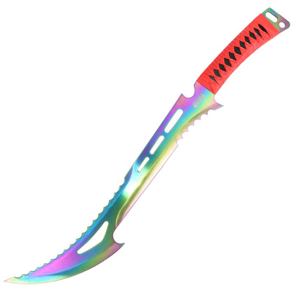24" Rainbow Full Tang Stainless Steel Ninja Sword with Sheath