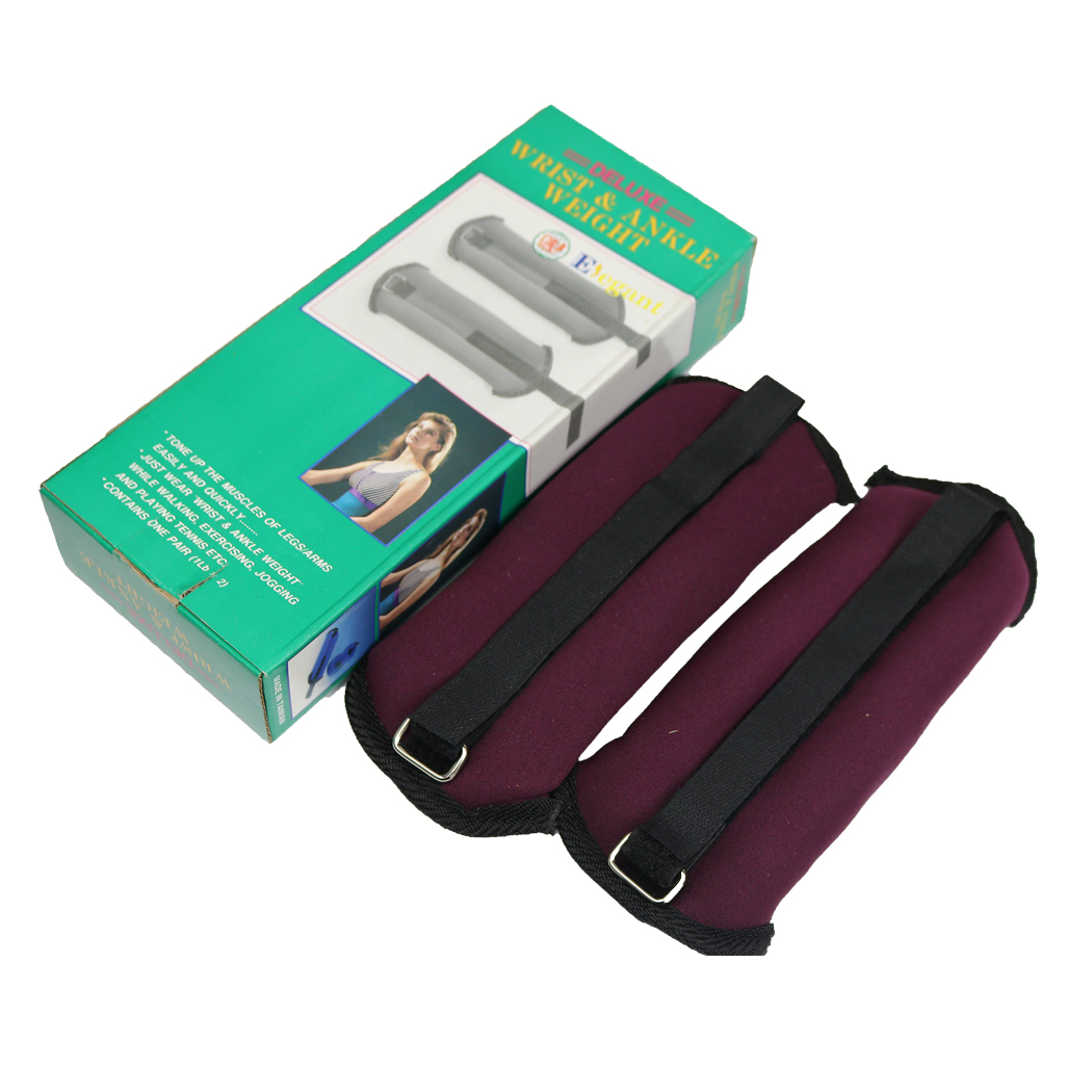 Adjustable Straps Ankle Wrist Weights Fitness Training Leg Exercise Pair of 1 lb