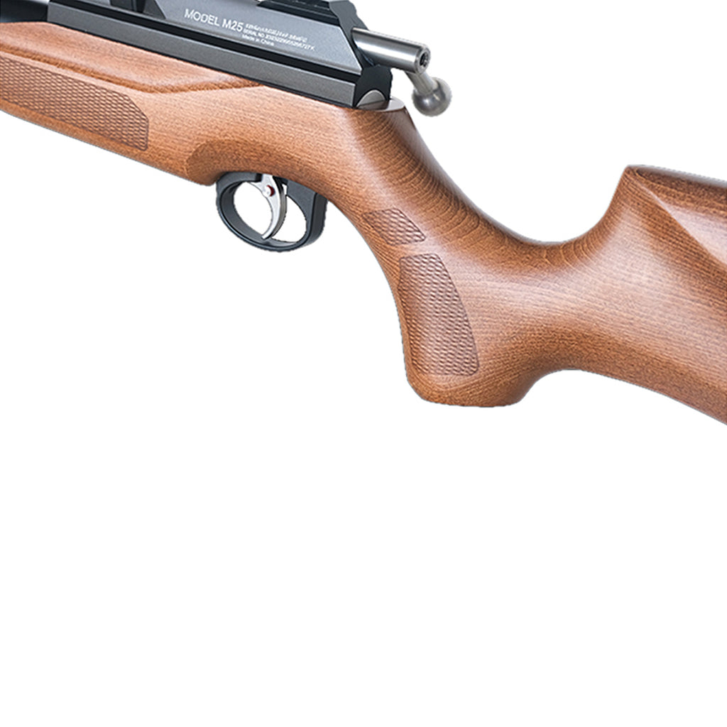 SnowPeak M25W PCP 5.5mm Caliber 1000 Fps Pellet Air Gun Rifle Wooden Finish